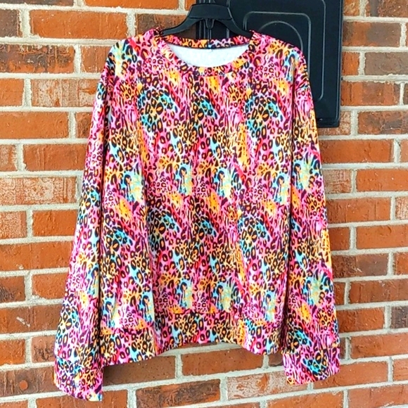 Unbranded Leopard Print Sweatshirt Size XL - Picture 2 of 8